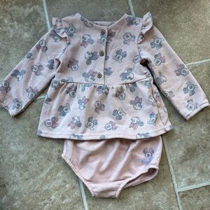 12-18m Pink Minnie Mouse Sweatshirt and Bloomers Set Disney for Primark